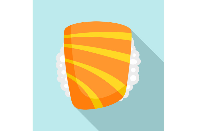 salmon-sushi-icon-flat-style