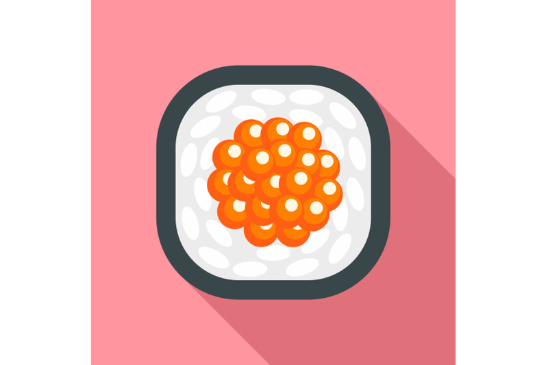 california-sushi-roll-icon-flat-style