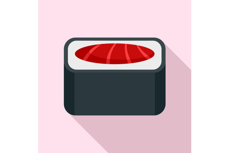 maguro-sushi-roll-icon-flat-style