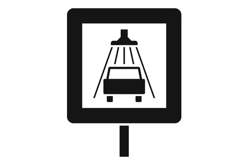 traffic-sign-car-wash-icon-simple-style