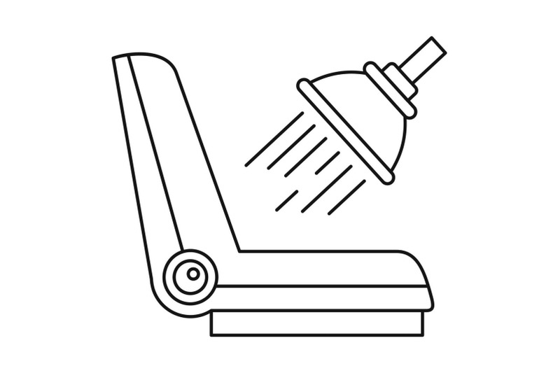 car-chair-cleaning-icon-outline-style
