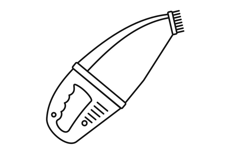 hand-car-vacuum-cleaner-icon-outline-style