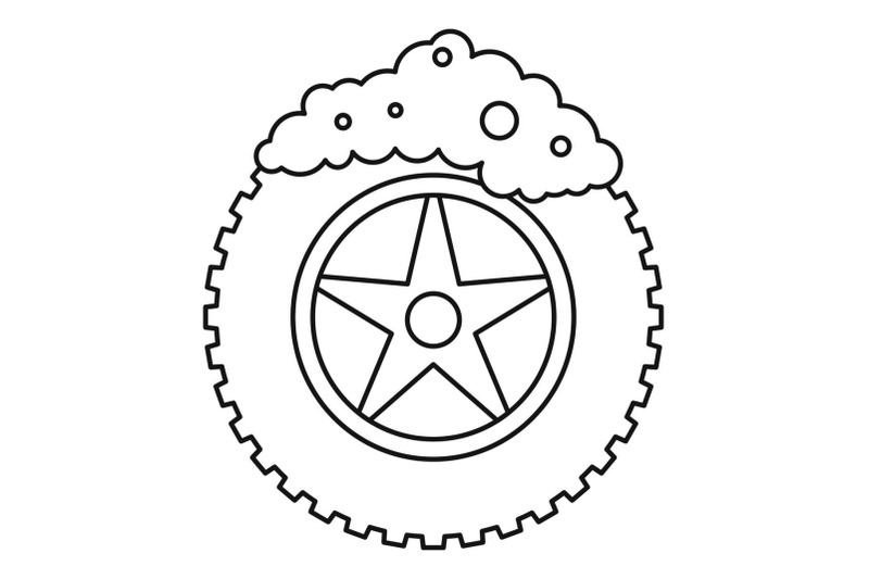 wash-car-tire-icon-outline-style