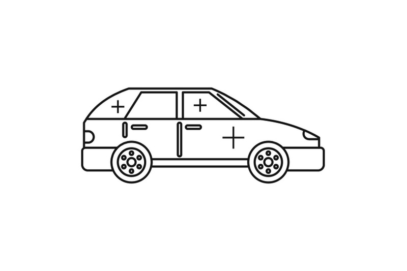 clean-car-icon-outline-style