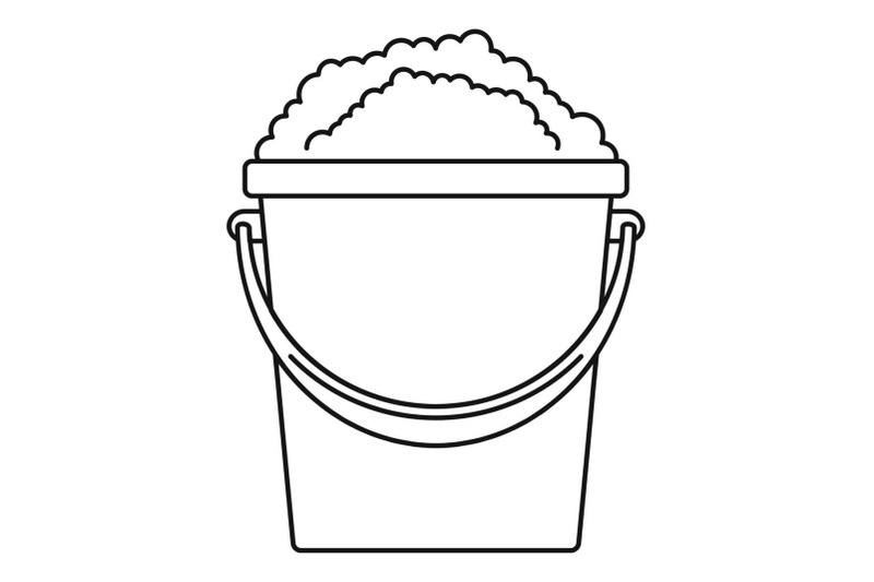 soap-foam-bucket-icon-outline-style