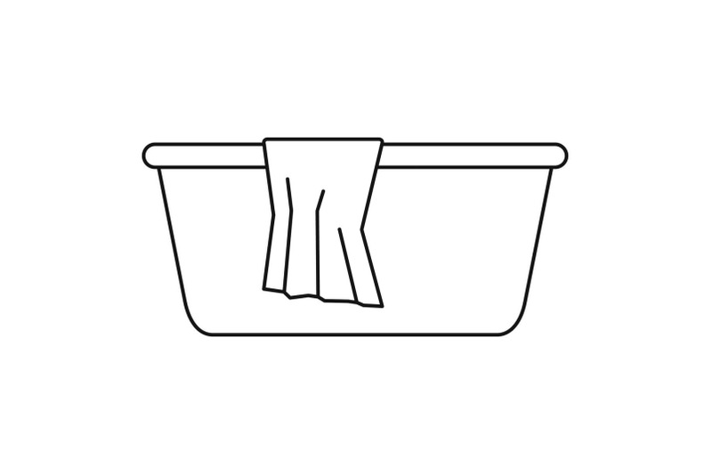 wash-basin-icon-outline-style