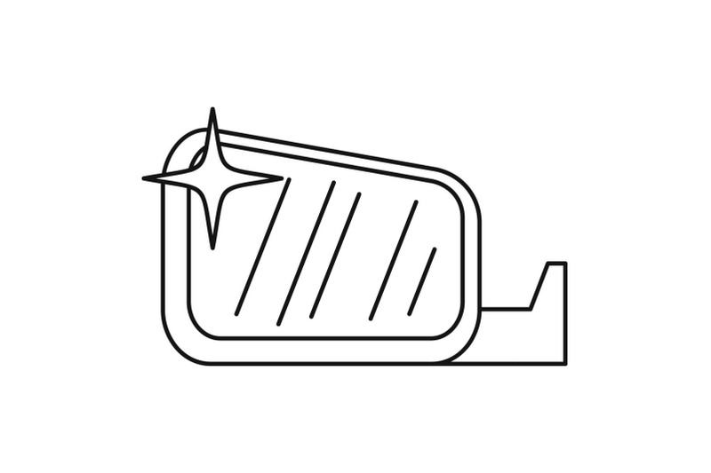 clean-car-mirror-icon-outline-style