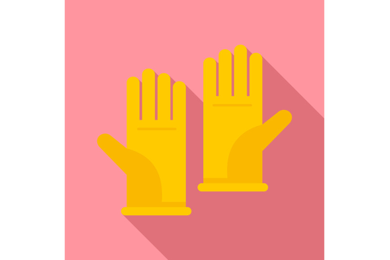 rubber-gloves-icon-flat-style