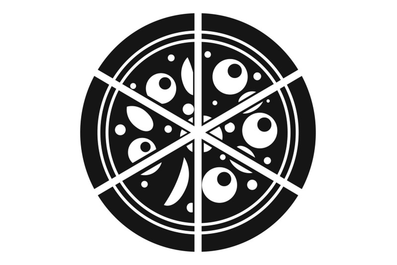 four-cheeses-pizza-icon-simple-style