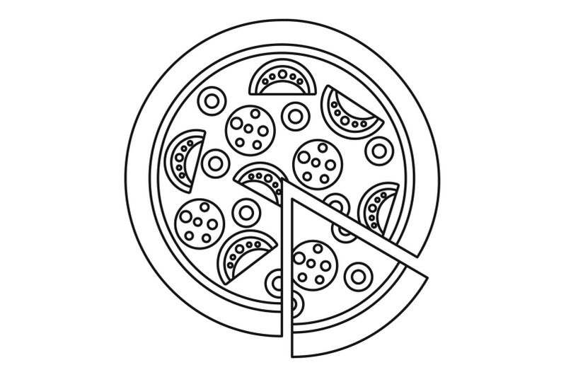 margarita-pizza-icon-outline-style