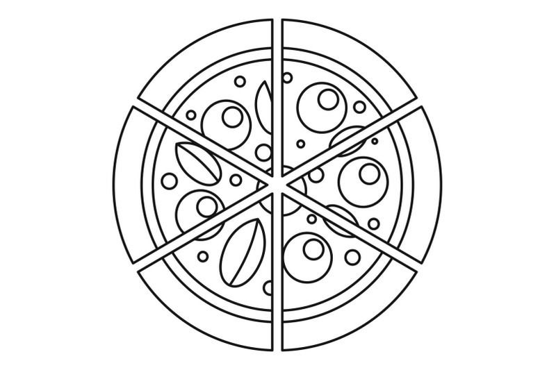 four-cheeses-pizza-icon-outline-style
