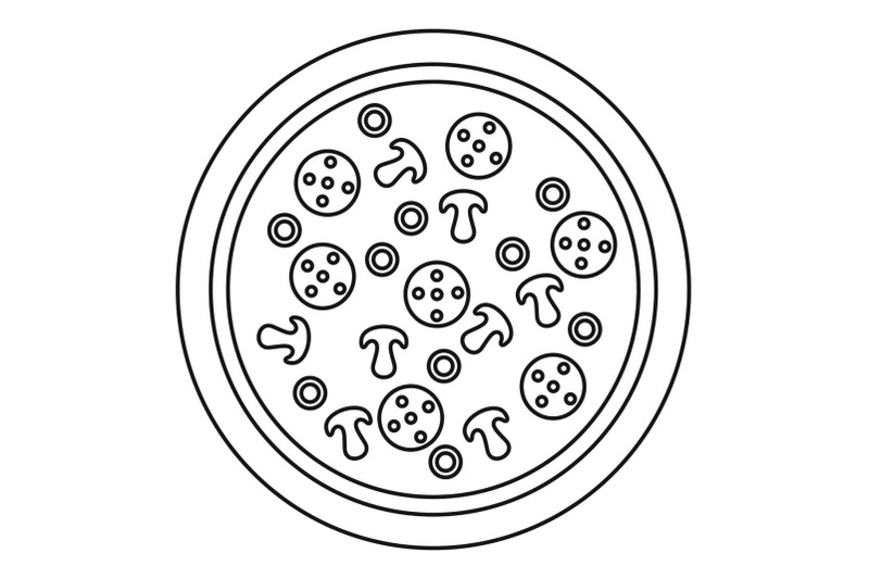 pizza-pepperoni-icon-outline-style