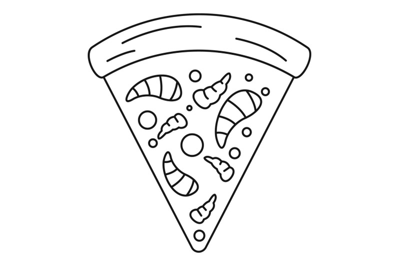 sea-food-pizza-icon-outline-style