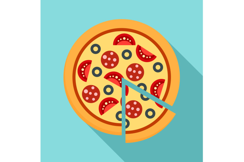 margarita-pizza-icon-flat-style