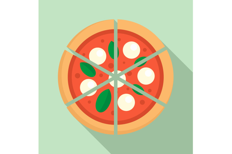 four-cheeses-pizza-icon-flat-style