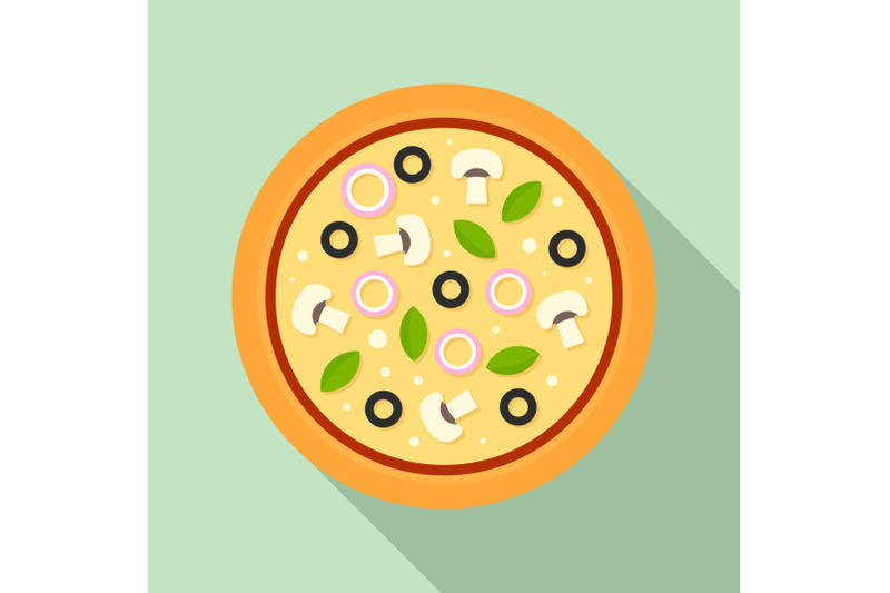 mushroom-pizza-icon-flat-style