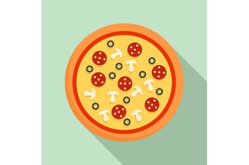 pizza-pepperoni-icon-flat-style