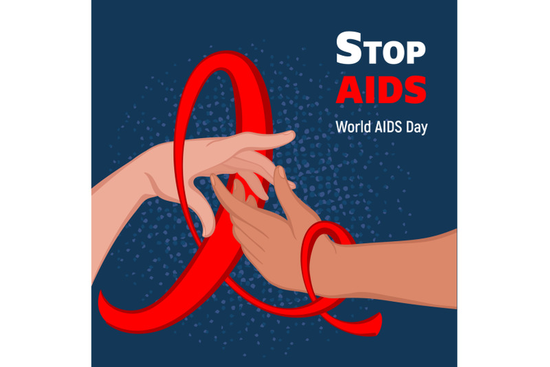 stop-aids-concept-background-cartoon-style