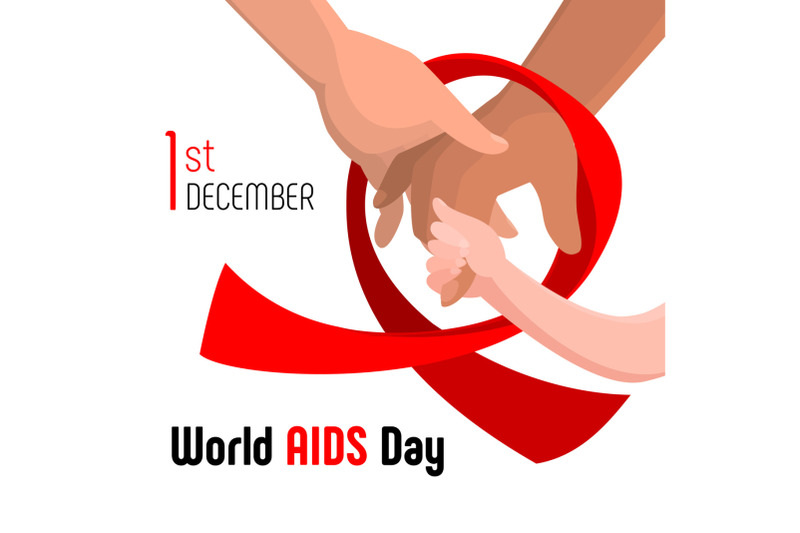 world-aids-day-concept-background-cartoon-style