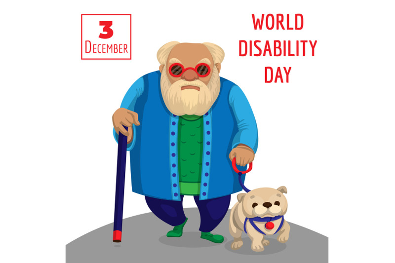 world-disability-day-concept-background-cartoon-style