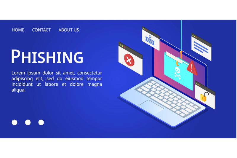 laptop-phishing-banner-isometric-style