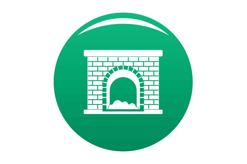 brick-fireplace-icon-vector-green