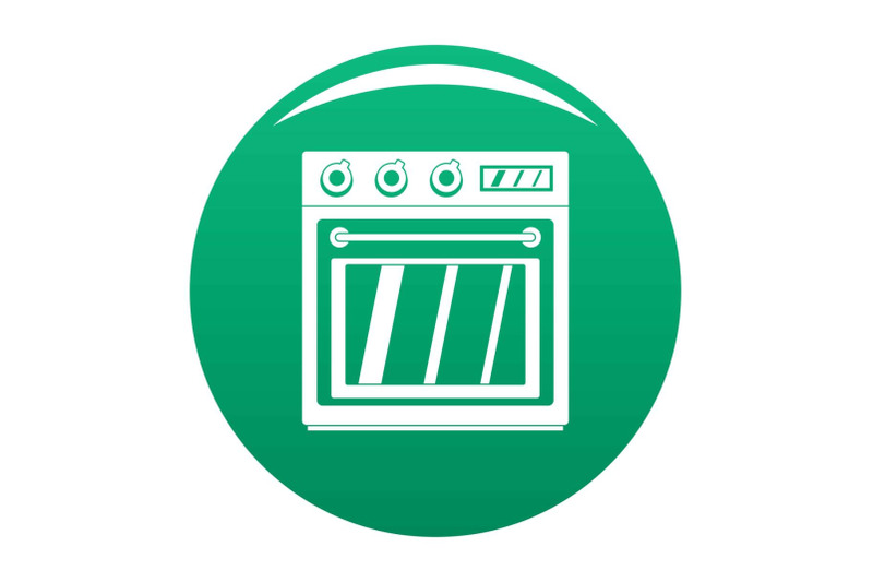 electric-oven-icon-vector-green