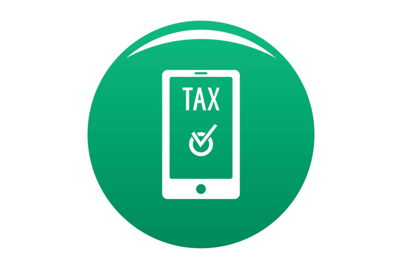 payment-tax-icon-vector-green