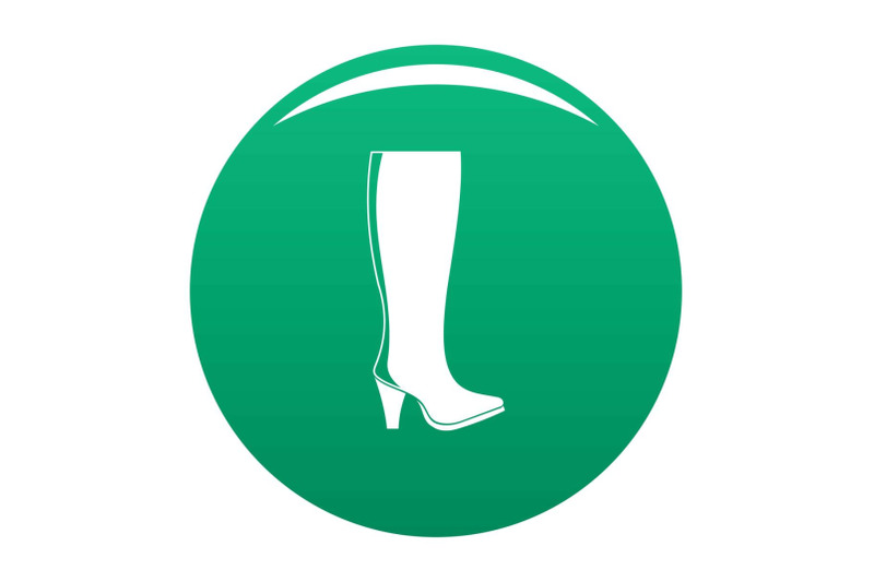 woman-boots-icon-vector-green