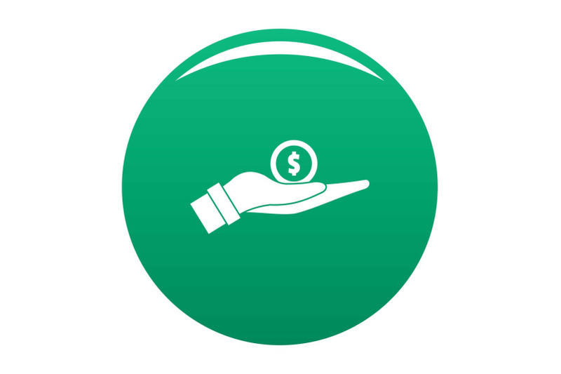 coin-in-hand-icon-vector-green