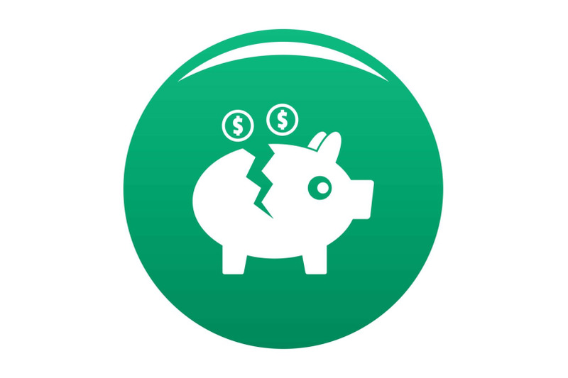 piggy-bank-icon-vector-green