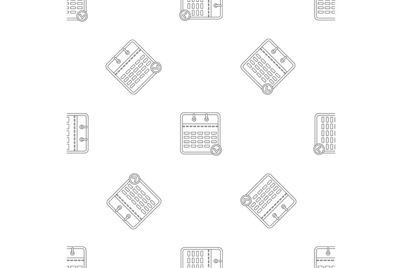 business-calendar-pattern-seamless-vector