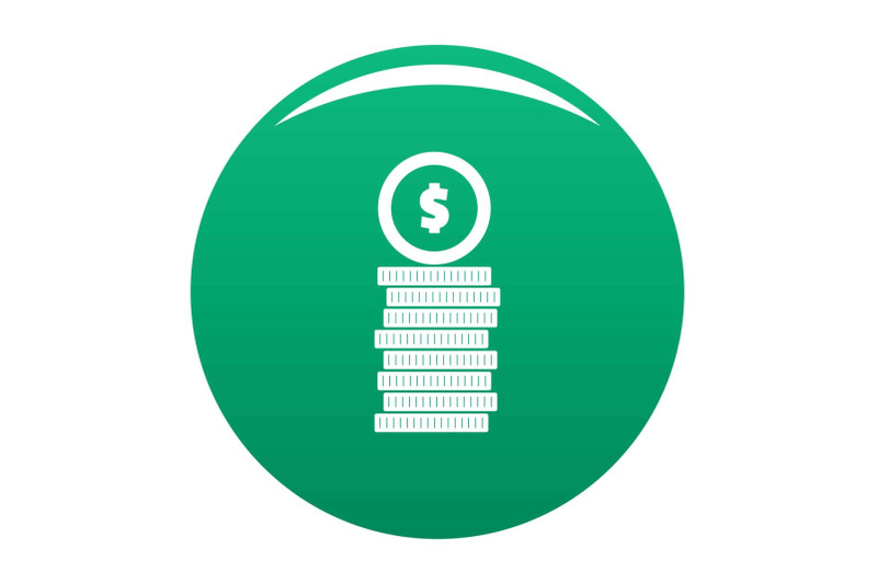 coin-icon-vector-green