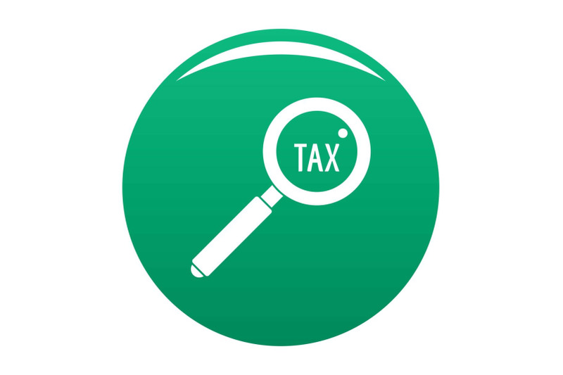 look-at-tax-icon-vector-green