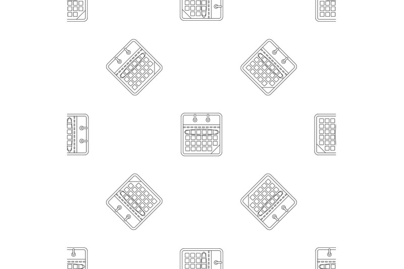 drawing-calendar-pattern-seamless-vector