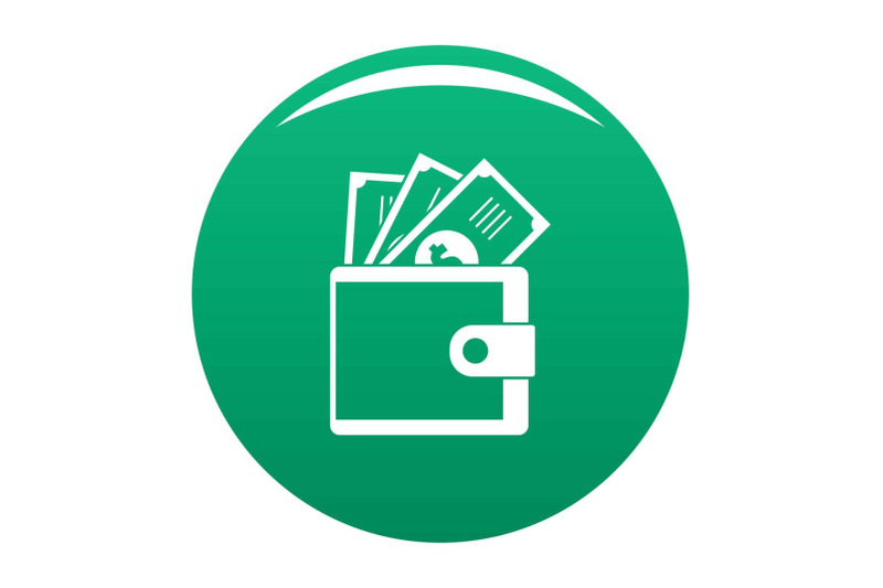 wallet-icon-vector-green