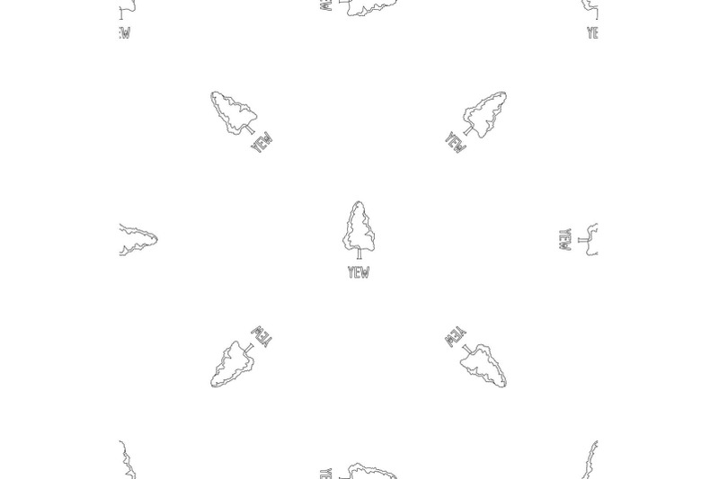 yew-pattern-seamless-vector