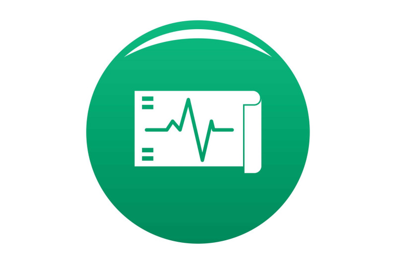 electrocardiogram-icon-vector-green