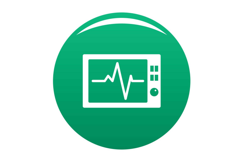 ekg-icon-vector-green