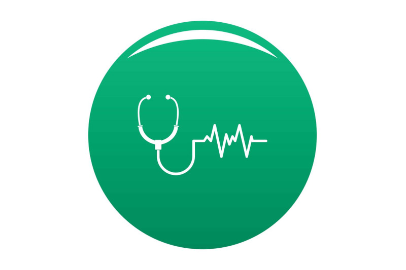 stethoscope-icon-vector-green