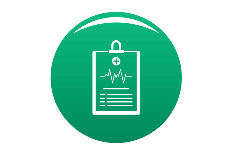 cardiogram-on-tablet-icon-vector-green