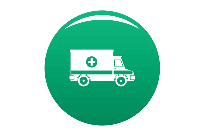 ambulance-icon-vector-green