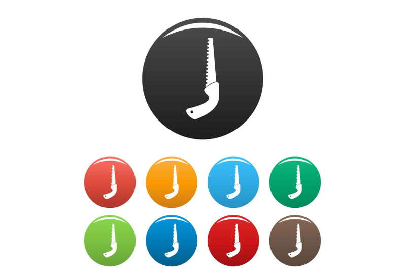 saw-band-icons-set-color