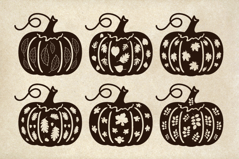 pumpkins-with-perforated-leaves-svg
