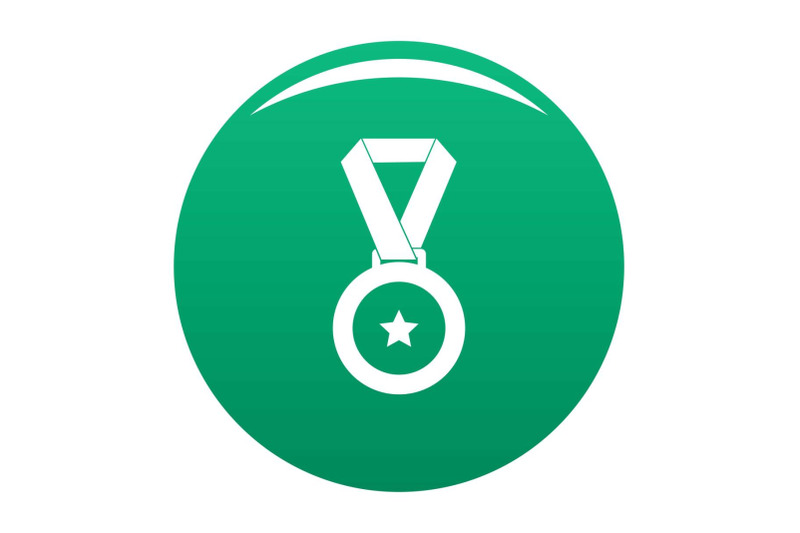 medal-icon-vector-green