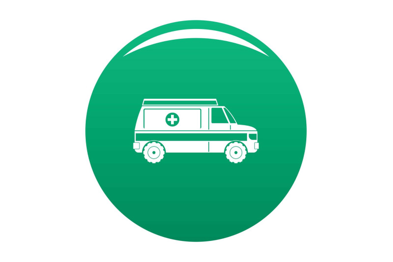 fast-ambulance-icon-vector-green