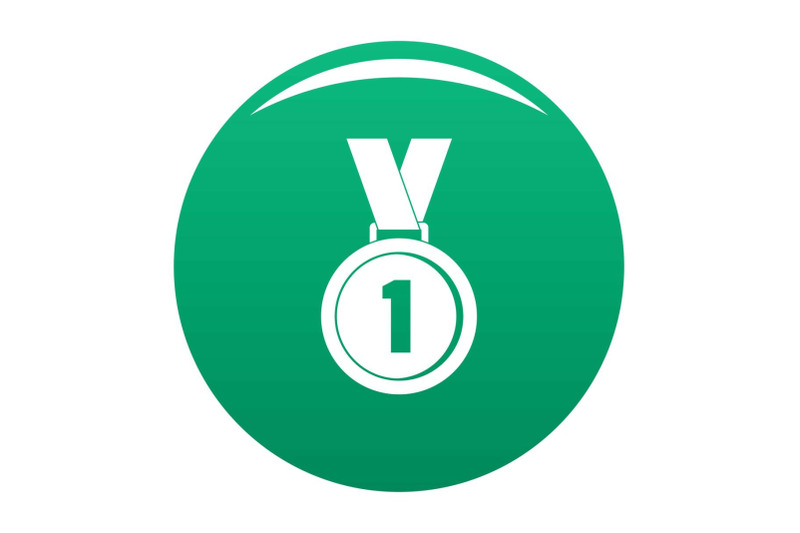 medal-icon-vector-green