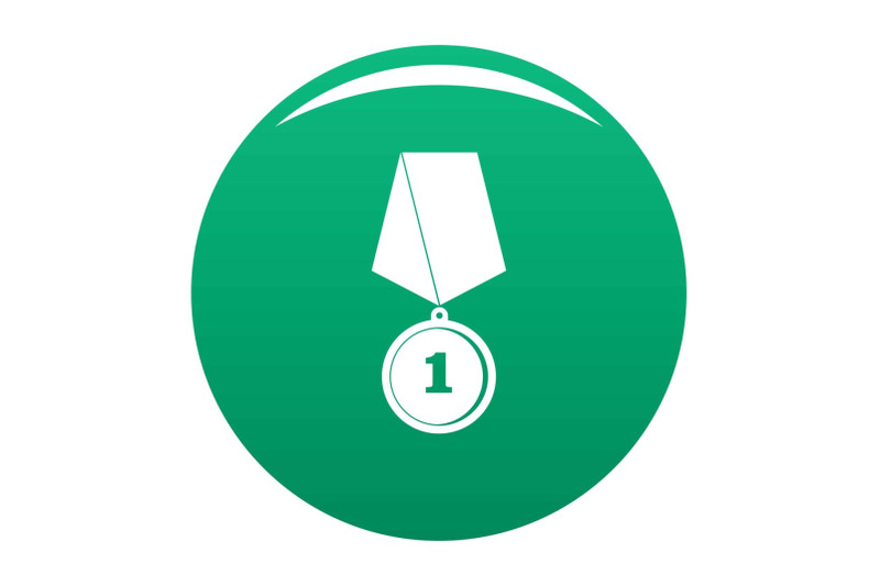 medal-icon-vector-green