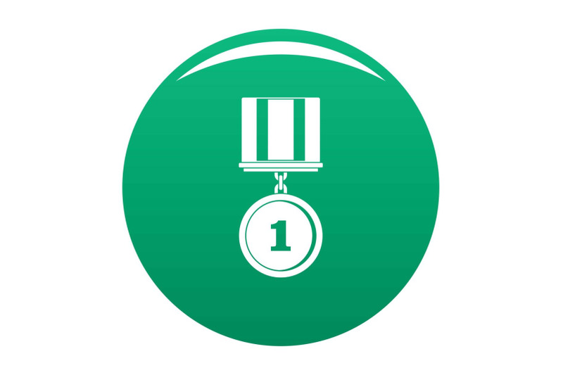 medal-icon-vector-green