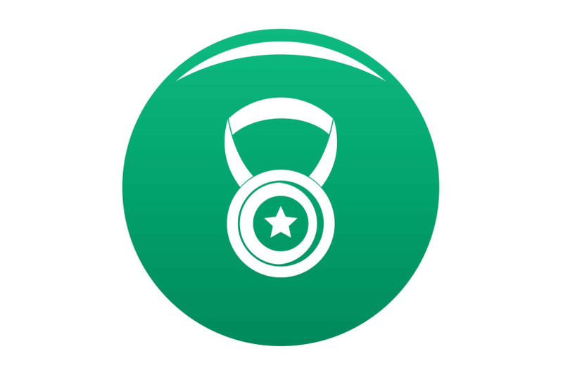 medal-icon-vector-green